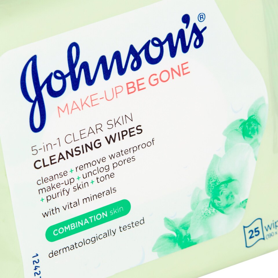 image 1 of Johnson's Face Care Clear Skin Wipes 25