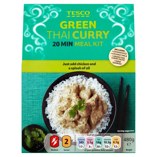 Tesco Green Thai Curry Meal Kit 480G Tesco Groceries