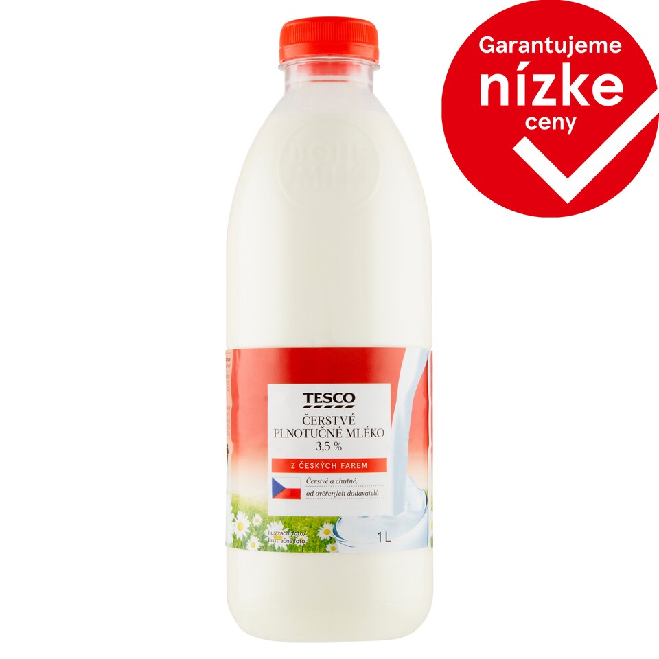 Tesco Whole Milk 3.5 % 1 L