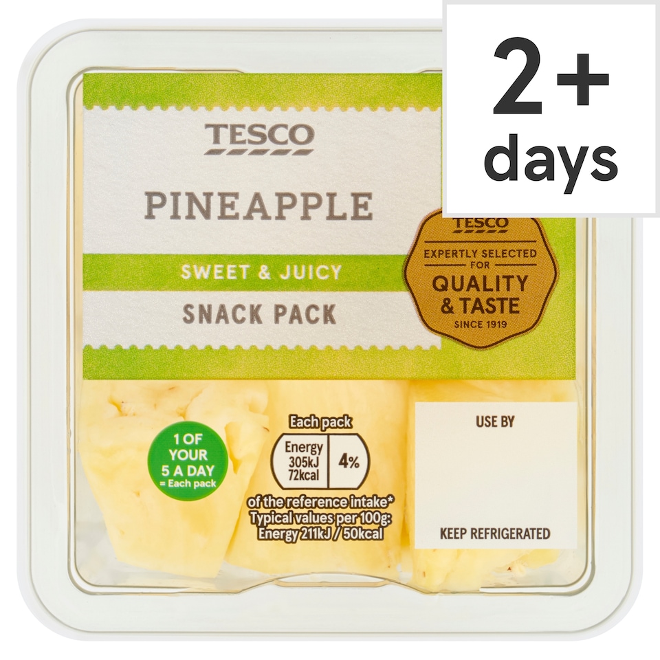 Tesco Pineapple Chunks 145G (FOS) 