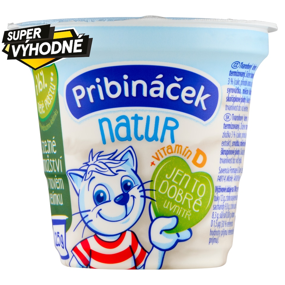 Obrázek 1 pro produkt Pribináček Natur 125g