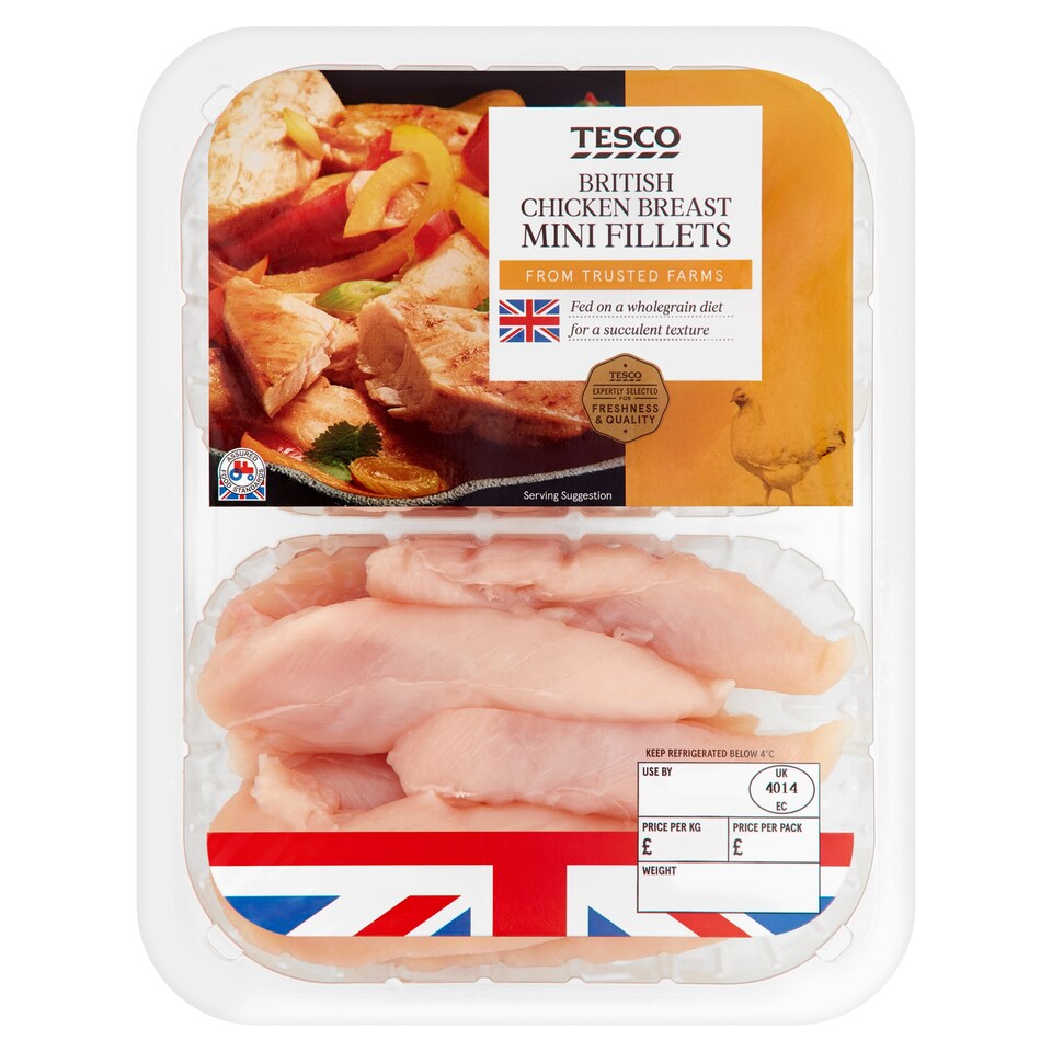 Tesco British Chicken Breast Mini Fillets 500G