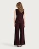 image 2 of The F&F Edit Textured Wide Leg Co-ord Trousers in Burgundy