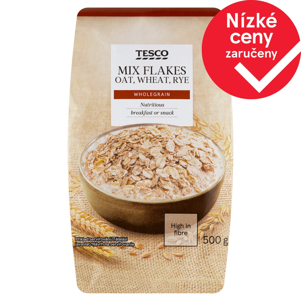 Tesco Směs celozrnných cereálních vloček 500g