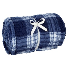 Tesco Navy Teddy Throw