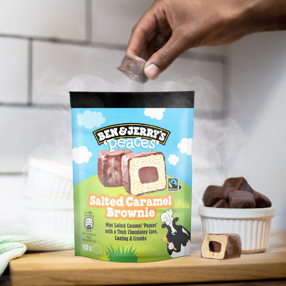 image 1 of  Ben & Jerry's Peaces Salted Caramel Brownie Ice Cream x10 160ml