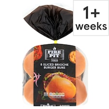 Tesco Fire Pit 8 Sliced Brioche Burger Buns