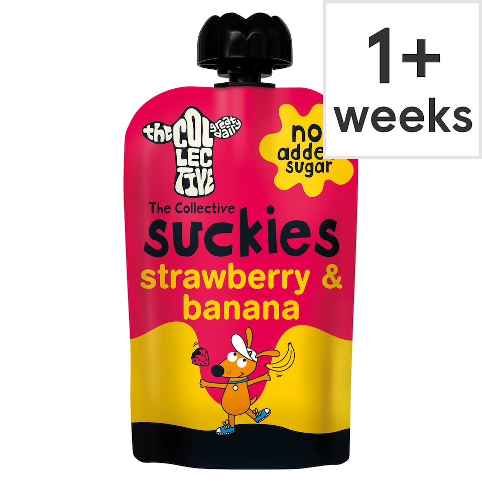 The Collective No Added Sugar Suckies Strawberry & Banana Yoghurt 90g