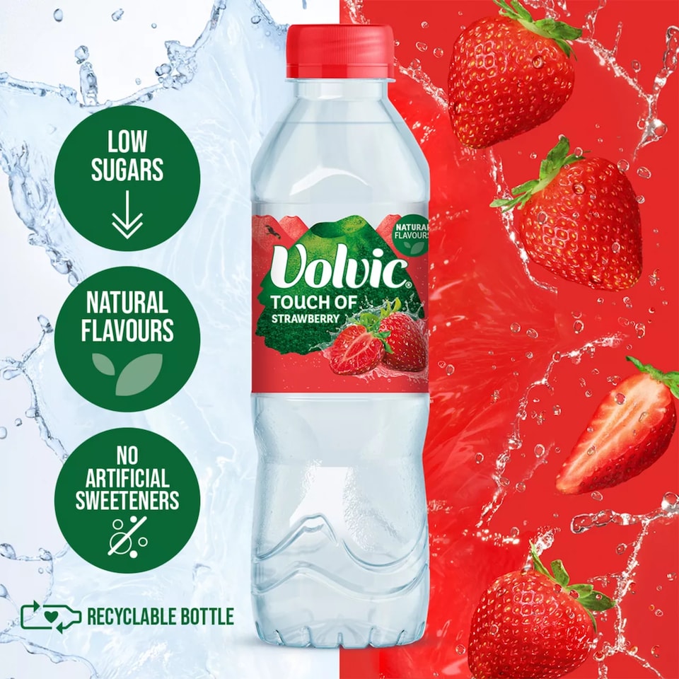 image 1 of Volvic Touch of Fruit Strawberry Still Flavoured Water Multipack 6x500ml