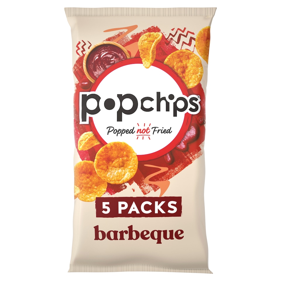 image 1 of Popchips Barbeque Multipack Crisps 5x17g