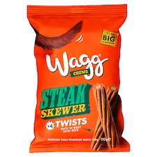  Wagg Dog Chews Steak Skewer Twists 110g