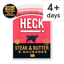 HECK Steak & Butter Beef Sausages 340g