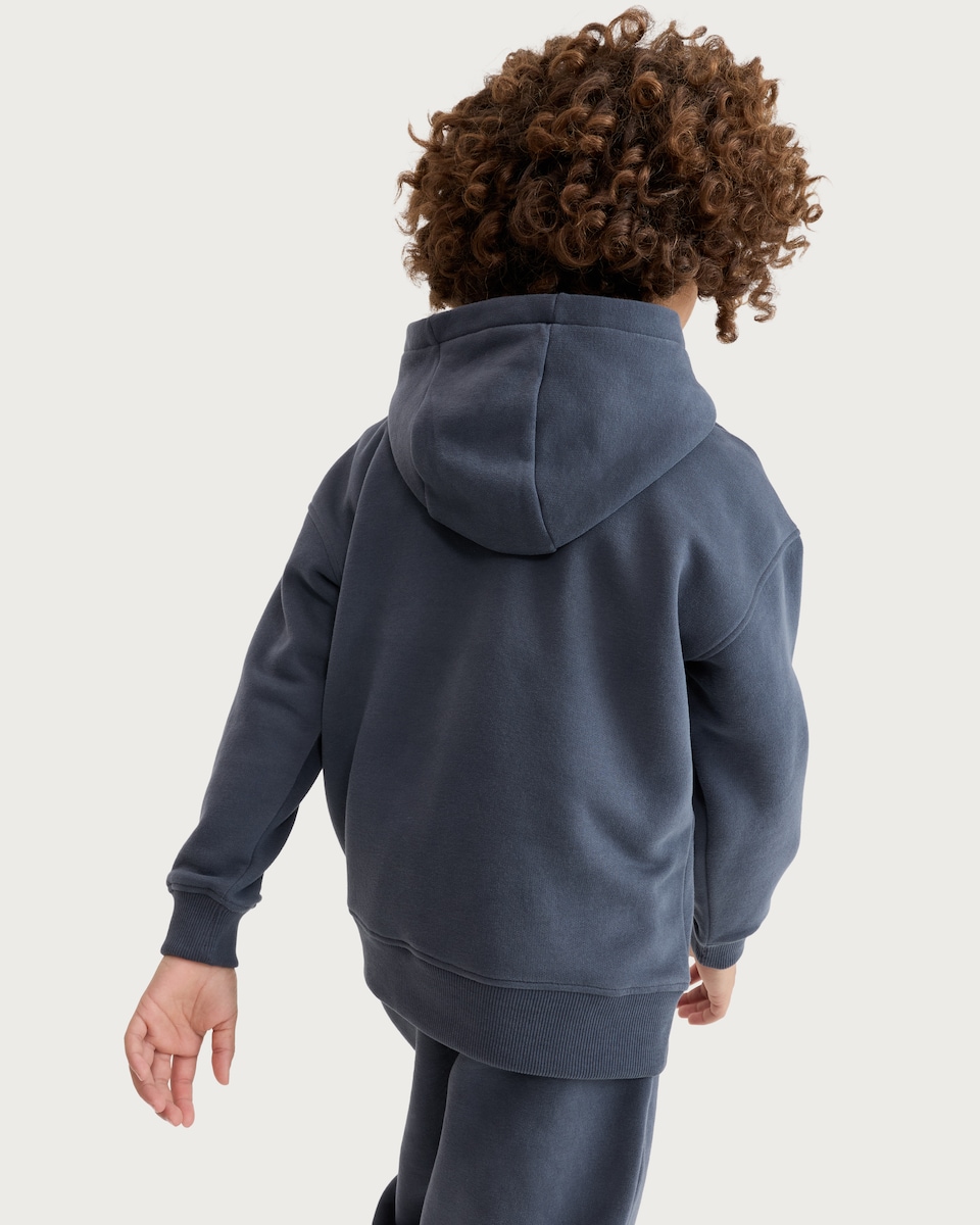 image 1 of F&F Boys Cotton Rich Slogan Hoodie in Grey