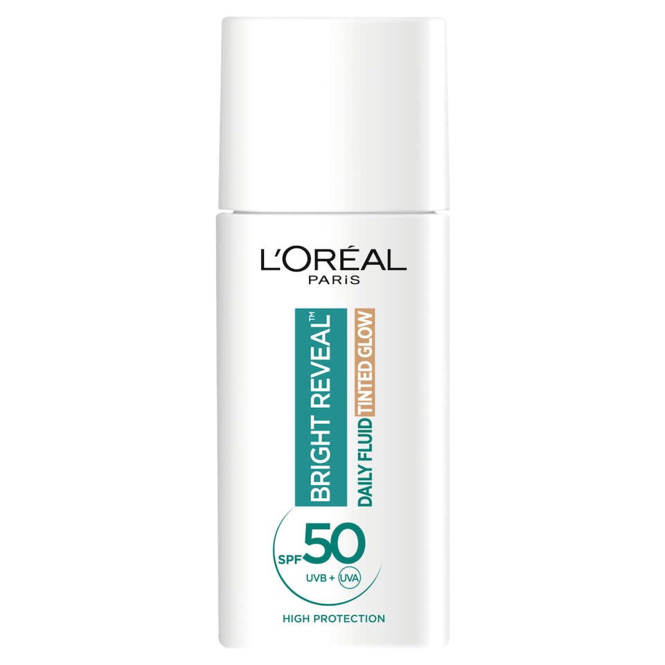 image 1 of L'Oreal Paris Bright Reveal Daily Fluid Tinted Glow Bronze SPF50 50ml