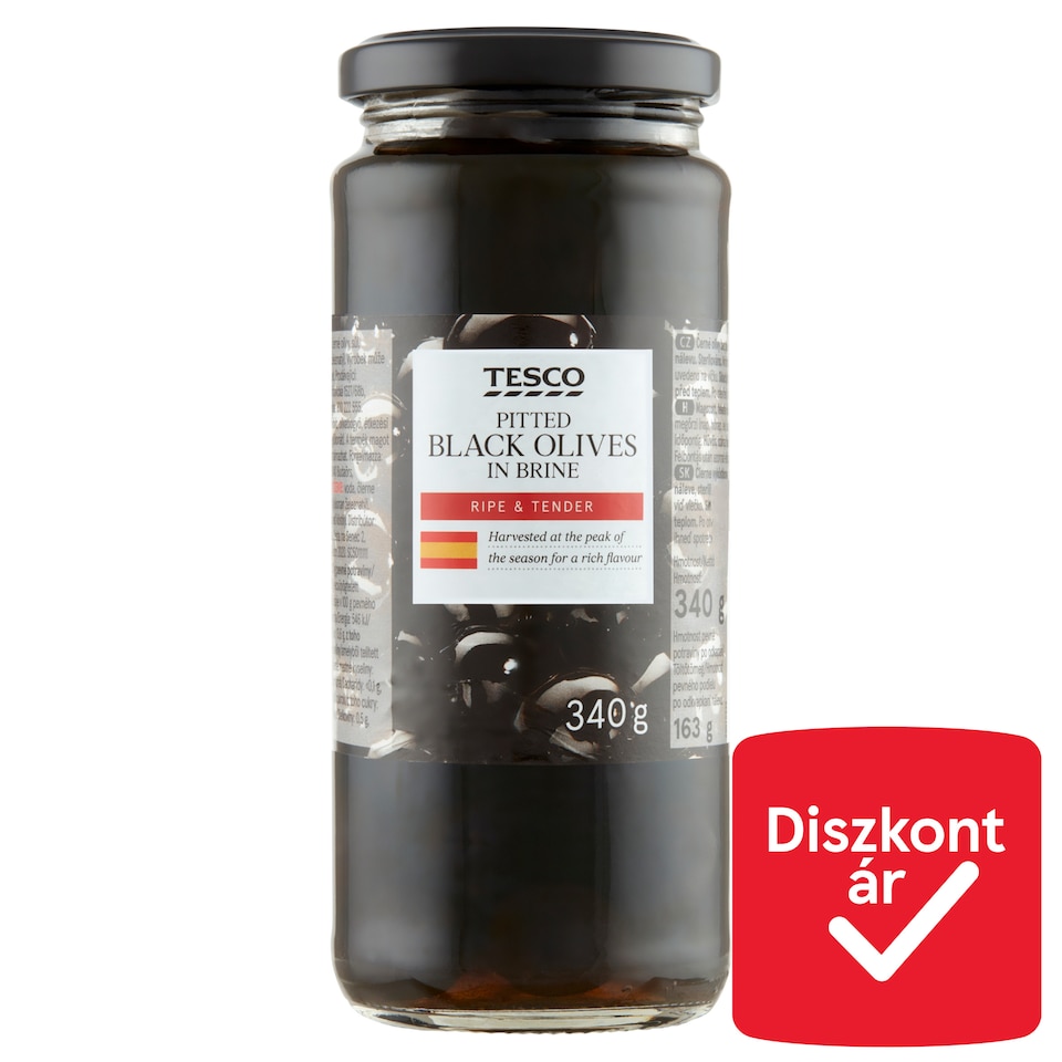 Tesco magozott fekete olívabogyó 340 g