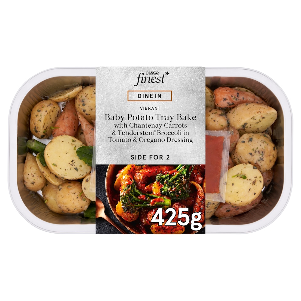 Tesco Finest Baby Potato Tray Bake With Chantenay Carrots 425g