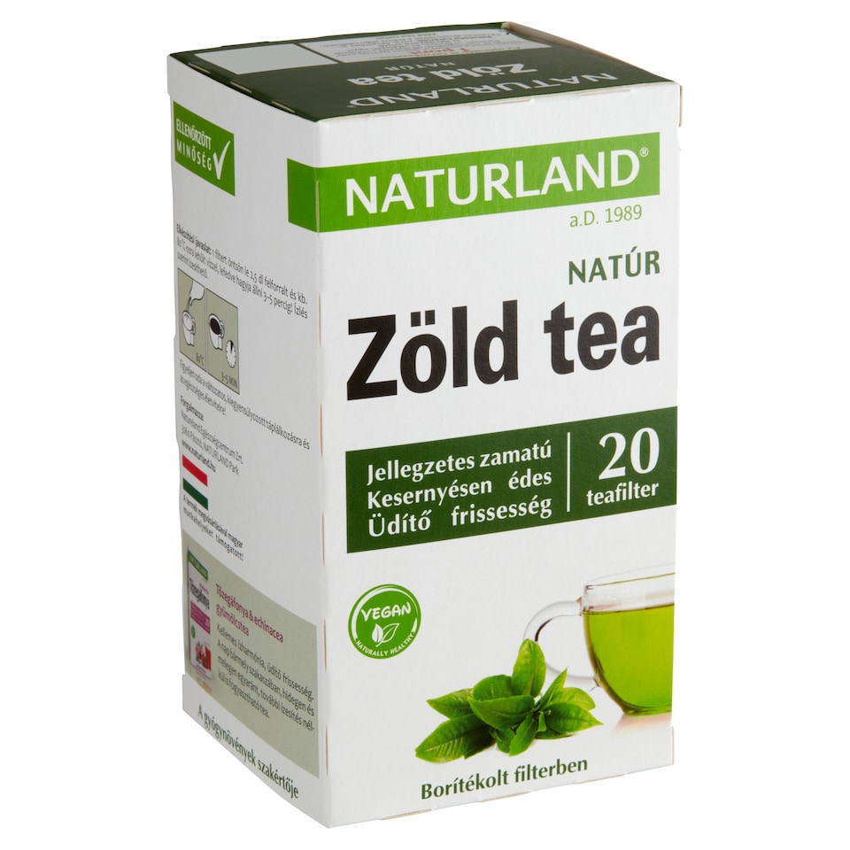 image 1 of Naturland Unflavoured Green Tea 20 Tea Bags 30 g