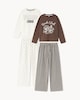 image 1 of F&F Girls 2-Pack Pure Cotton Book Club Pyjama Set in Multi