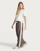 image 1 of F&F Ponte Side Stripe Wide Leg Trousers in Tan