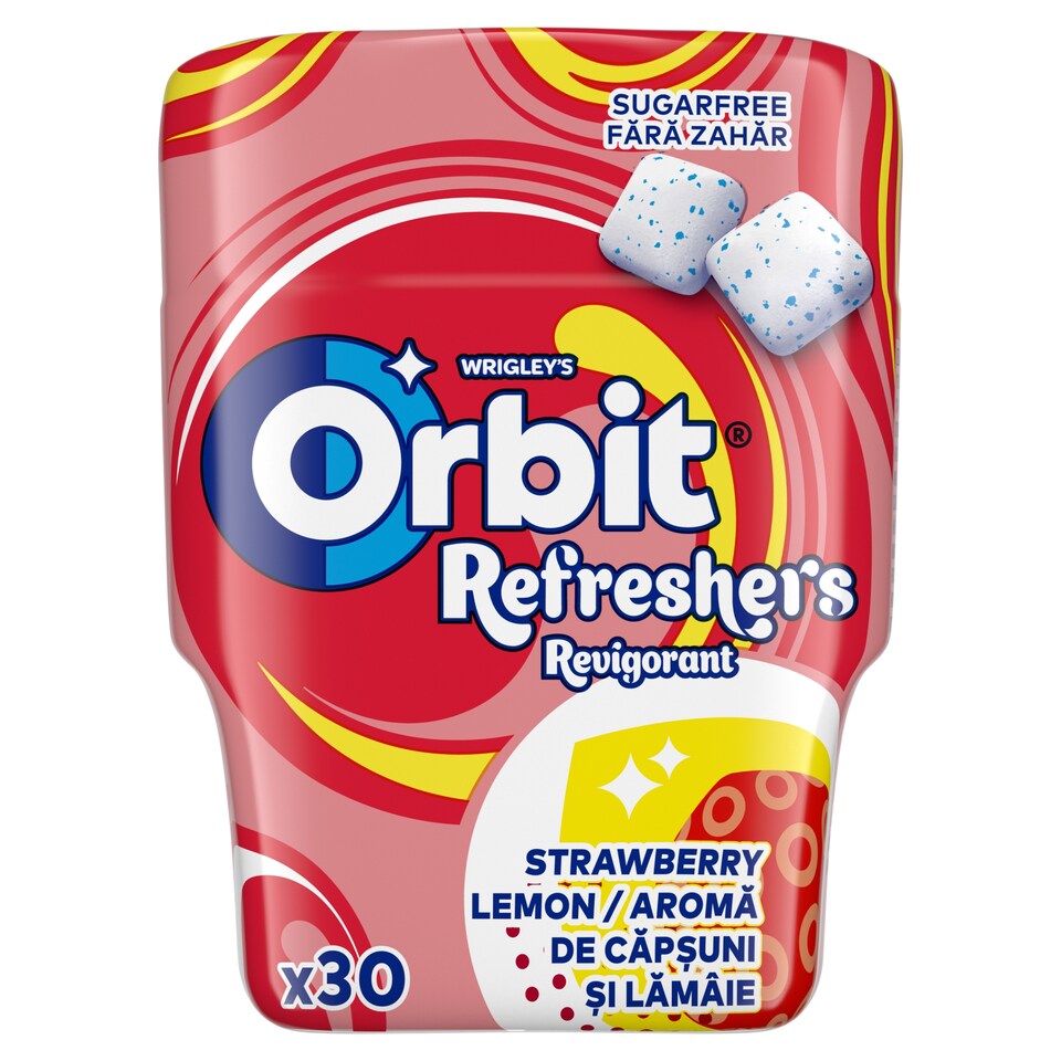 Orbit Refreshers eper- és citromízű cukormentes rágógumi édesítőszerrel 67 g   1. kép