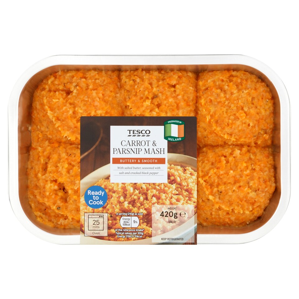Tescocarrot And Parsnip Mash Balls 420G