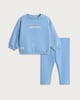 image 1 of F&F Baby 2-Piece Cotton Rich Mummy's Bestie Sweatshirt and Leggings in Blue