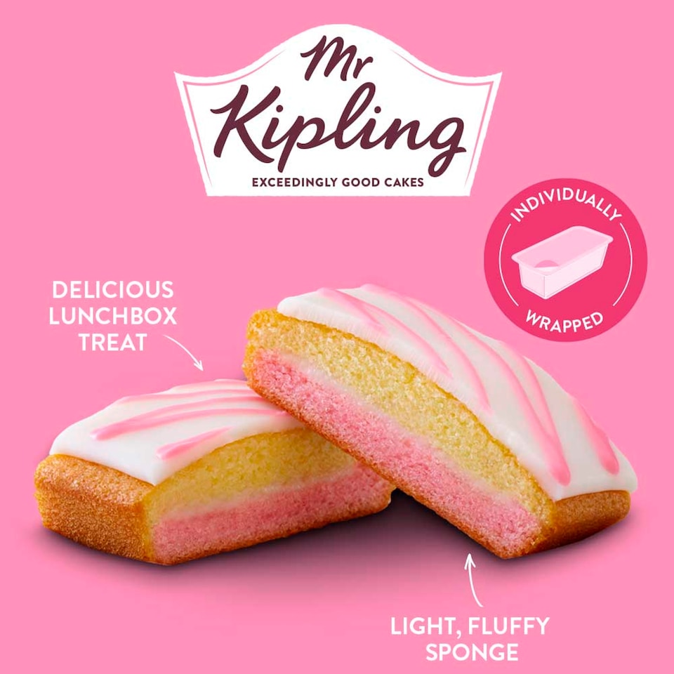 image 1 of Mr Kipling Angel Slices Vanilla Cake 8 Pack