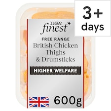 Tesco Finest Free Range British Chicken Thighs & Drumsticks 600g