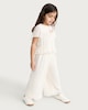 image 2 of F&F Girls 2-Piece Frill Trim Top and Trousers Set in Cream