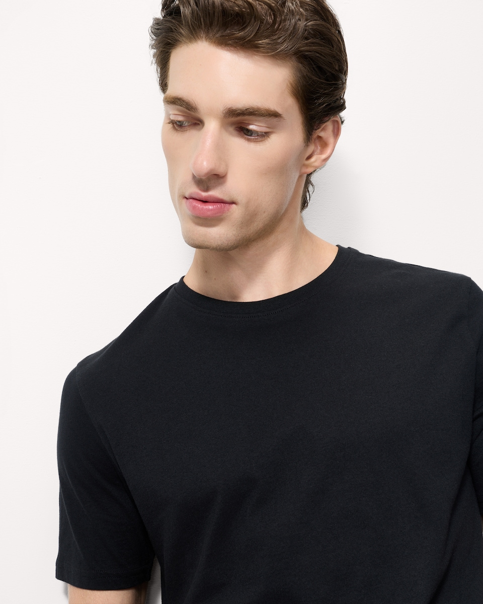 image 1 of F&F 3-Pack Cotton Rich Regular Fit T-Shirts in Black