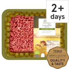 Tesco Organic Beef Steak Mince 15% Fat 500G