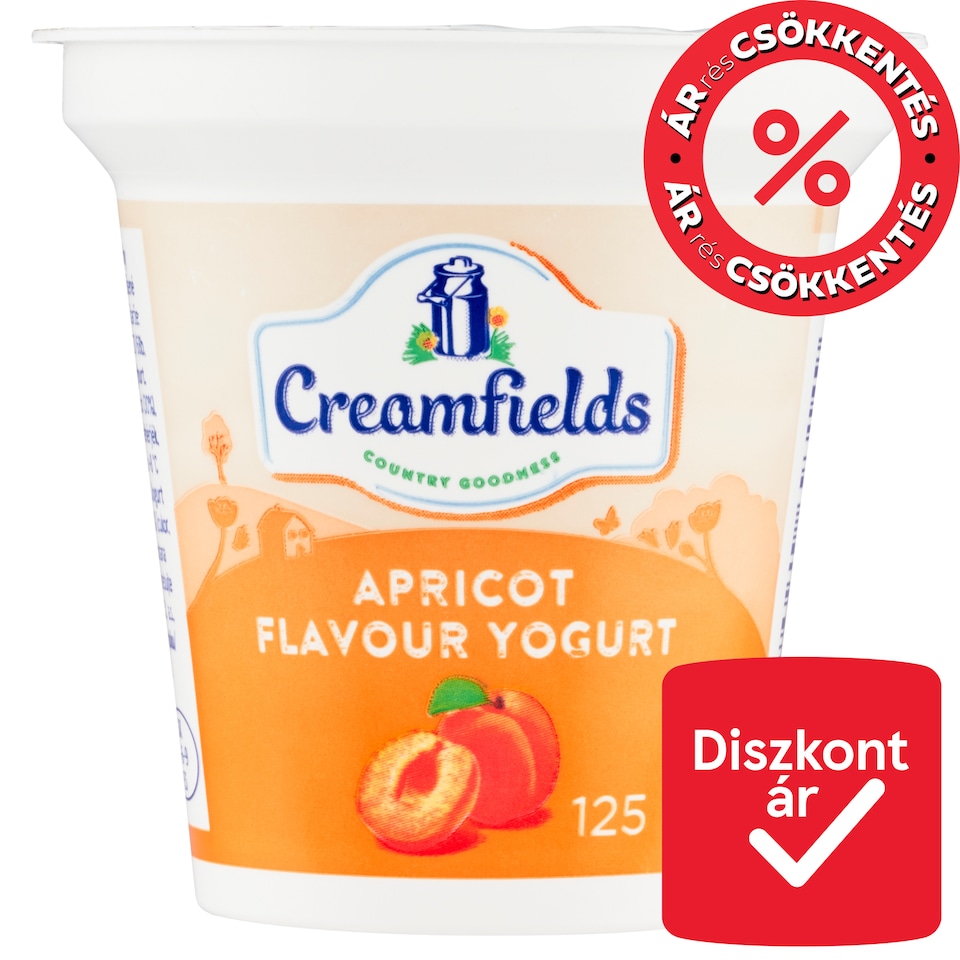 Creamfields zsírszegény sárgabarackízű joghurt 125 g
