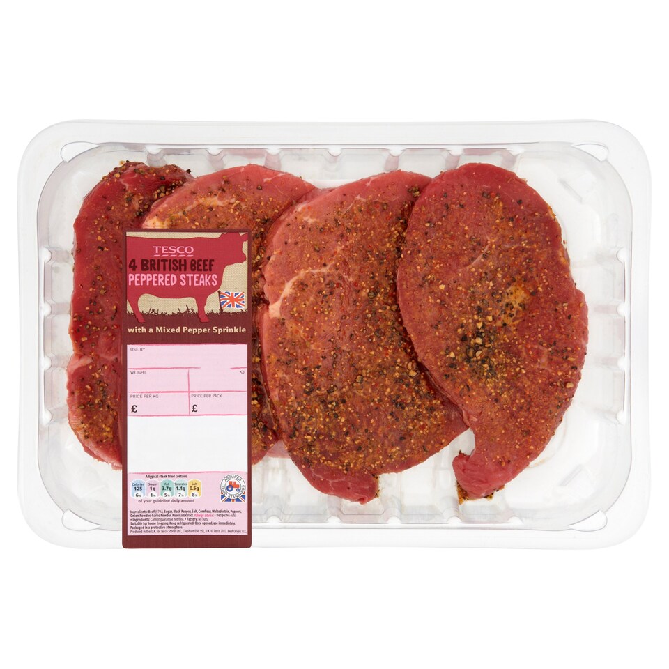 image 1 of T. 4 PEPPERED BEEF STEAKS 400G