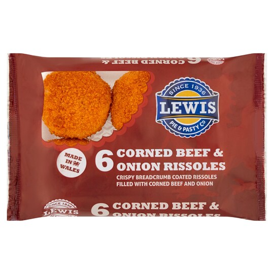 Lewis Corned Beef & Onion Rissoles 6 Pack Tesco Groceries