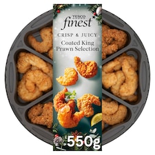 Tesco Finest Coated King Prawn Selection 550g