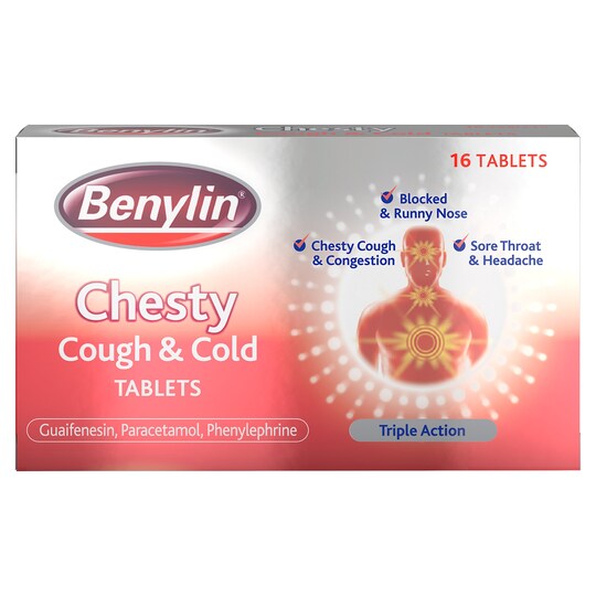 Benylin Chesty Cough Tabs 16S Tesco Groceries