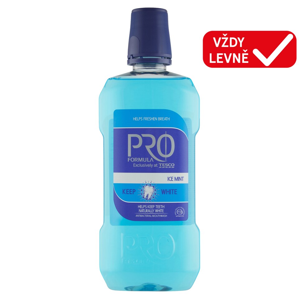Tesco Pro Formula Keep White Ice Mint Mouthwash 500ml