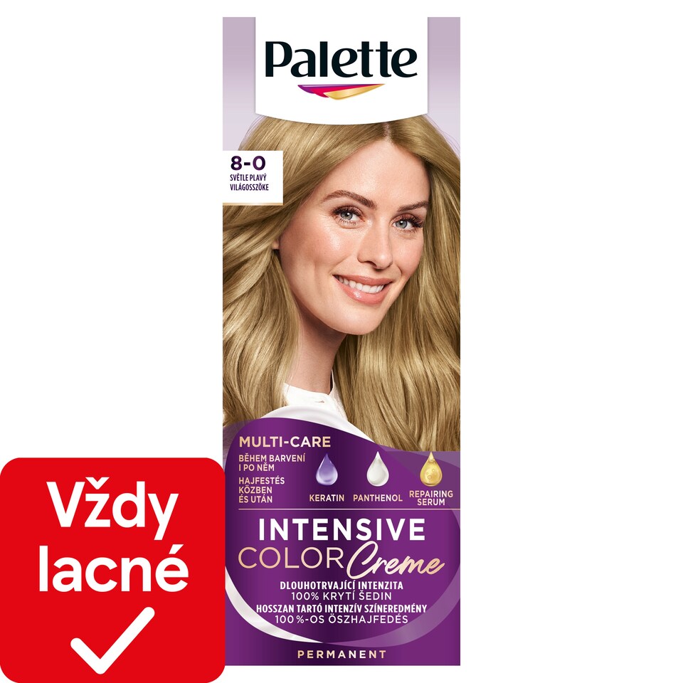 obrázok 1 z Palette Intensive Color Creme farba na vlasy Svetloplavý 8-0