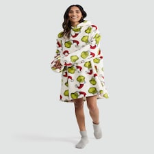 The Grinch Fleece Pyjama Hoodie in Cream