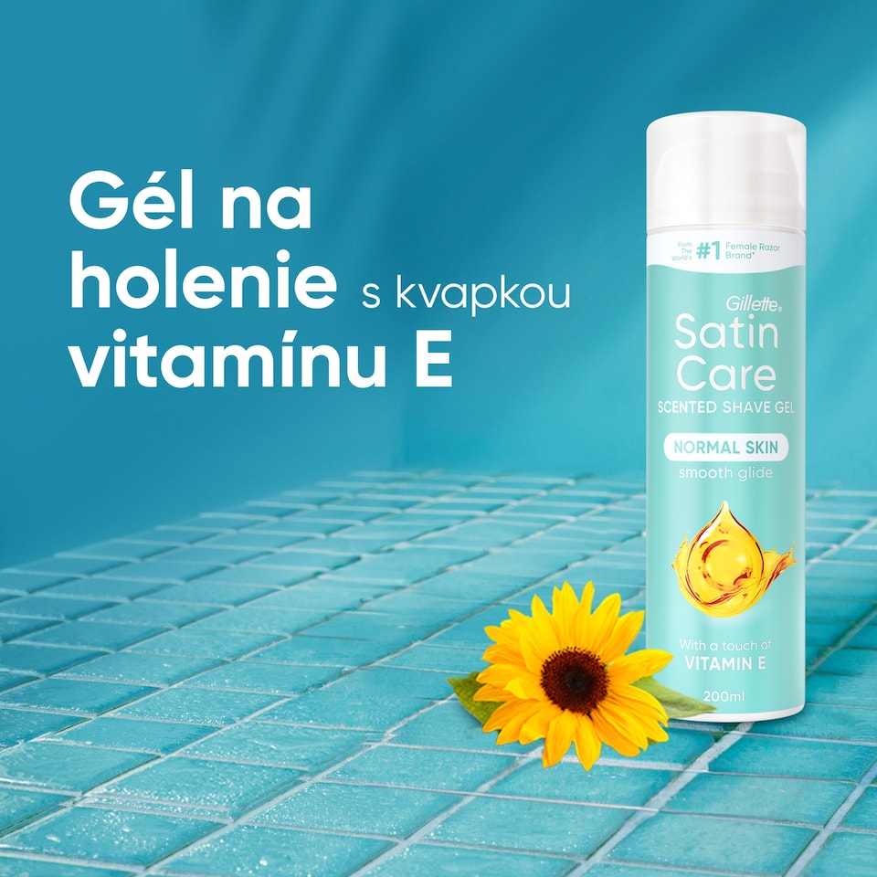 obrázok 1 z Gillette Satin Care Gél na Holenie pre Ženy s Dotykom Vitamínu E na Normálnu Pokožku