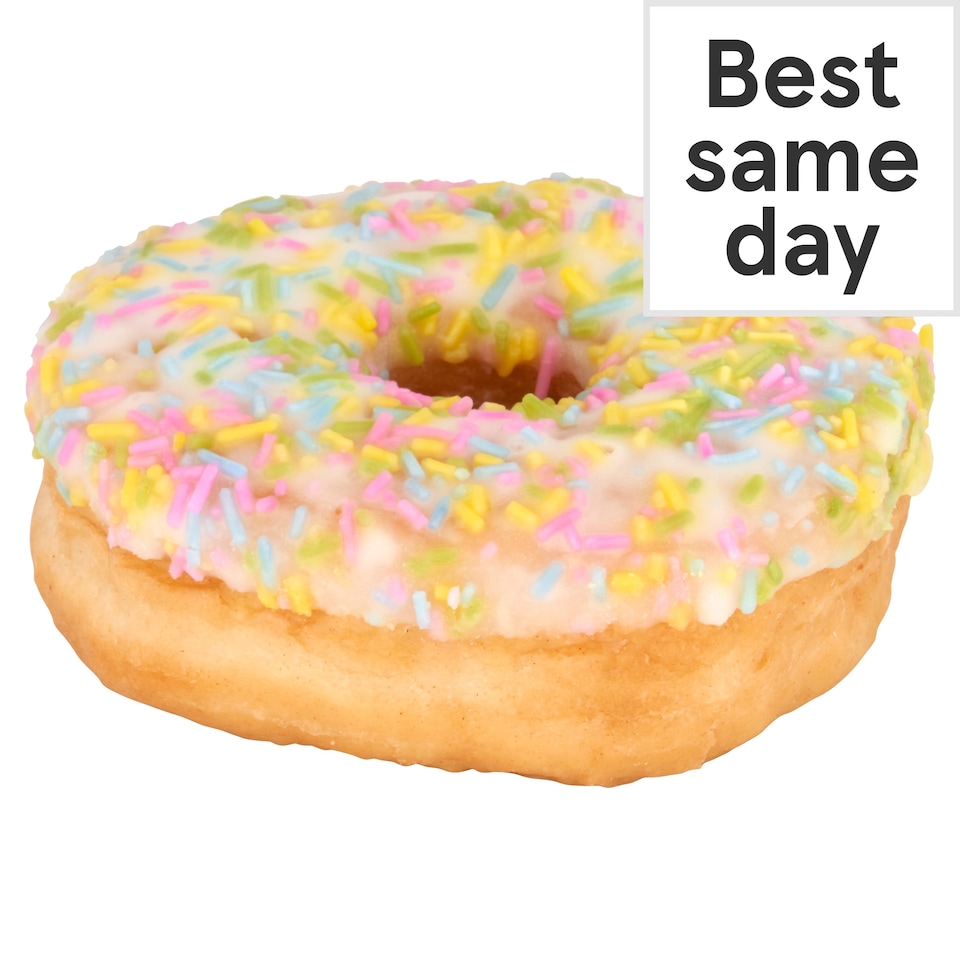Tesco White Iced Doughnut