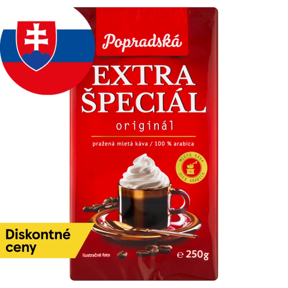 obrázok 1 z Popradská Extra špeciál pražená mletá káva 250 g