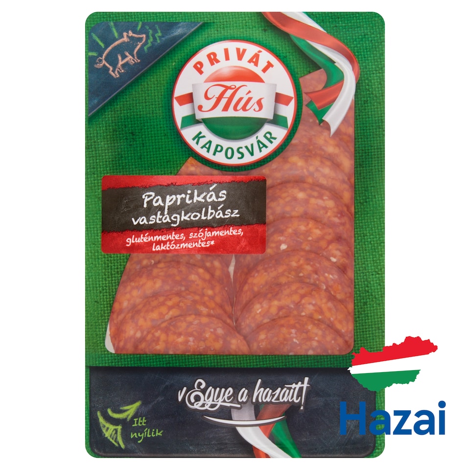 Privát Hús szeletelt paprikás vastagkolbász 60 g  1. kép