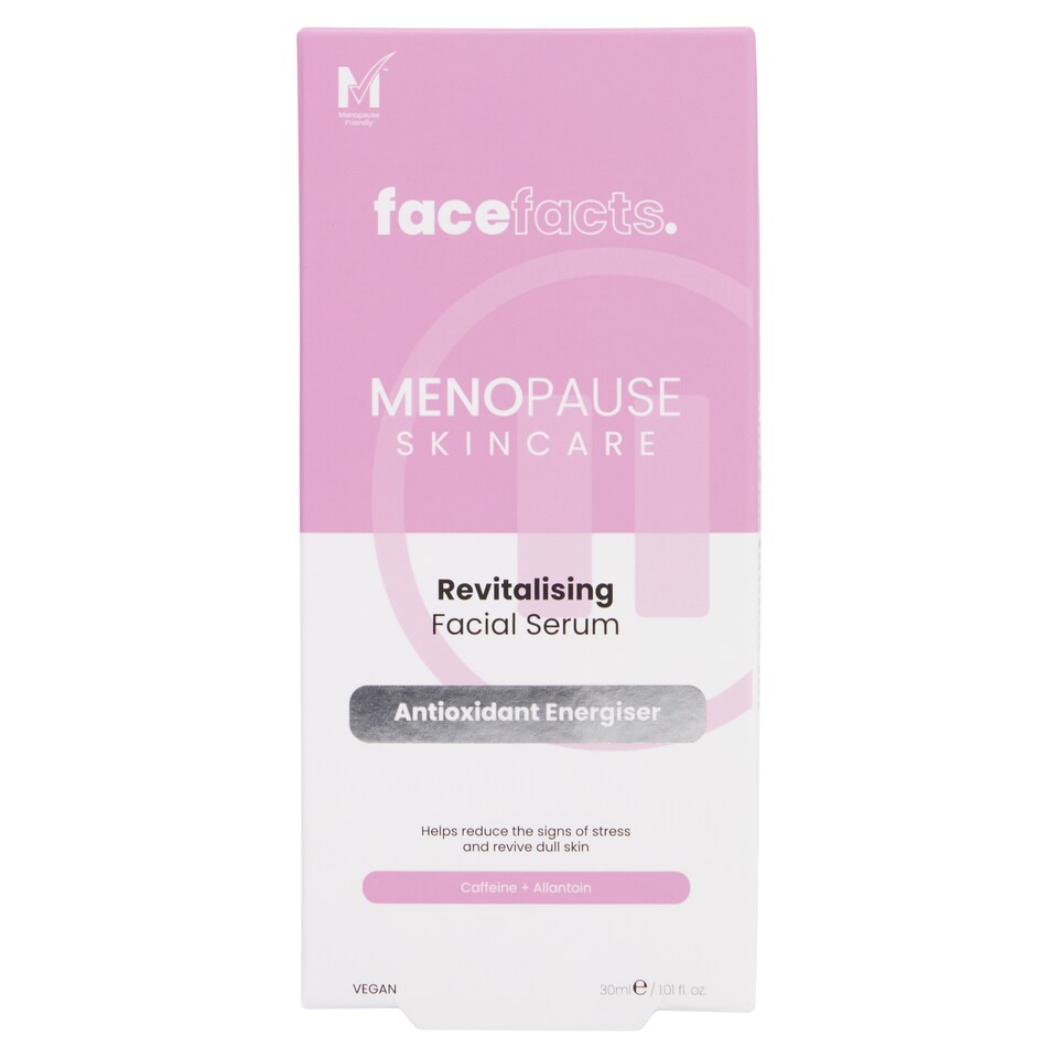 Face Facts Menopause Skincare – Revitalising Facial Serum 30ml