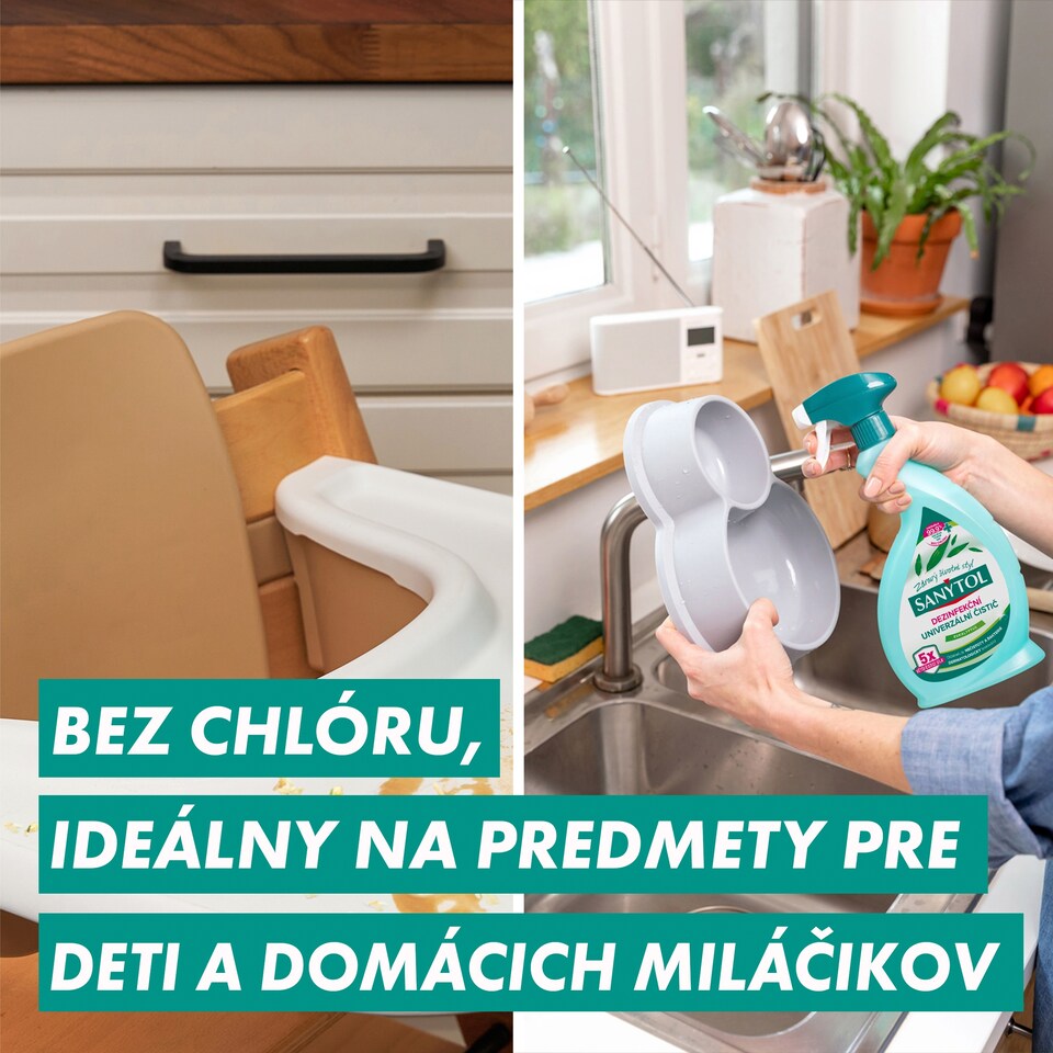 obrázok 1 z Sanytol Dezinfekčný čistič univerzálny eukalyptus pure 500 ml