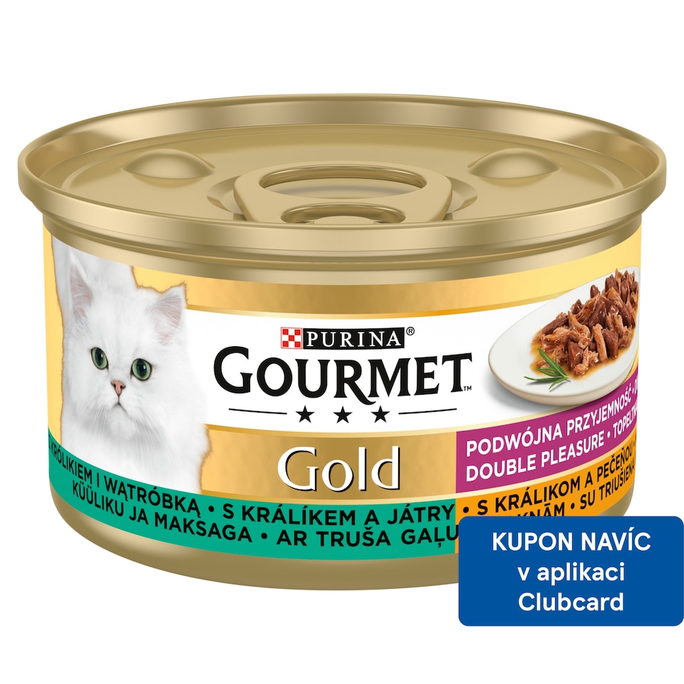 Obrázek 1 pro produkt Gourmet Gold konzerva pro kočky králík, játra 85g