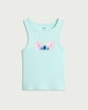 image 4 of Disney Lilo & Stitch Pure Cotton Tank Top in Aqua