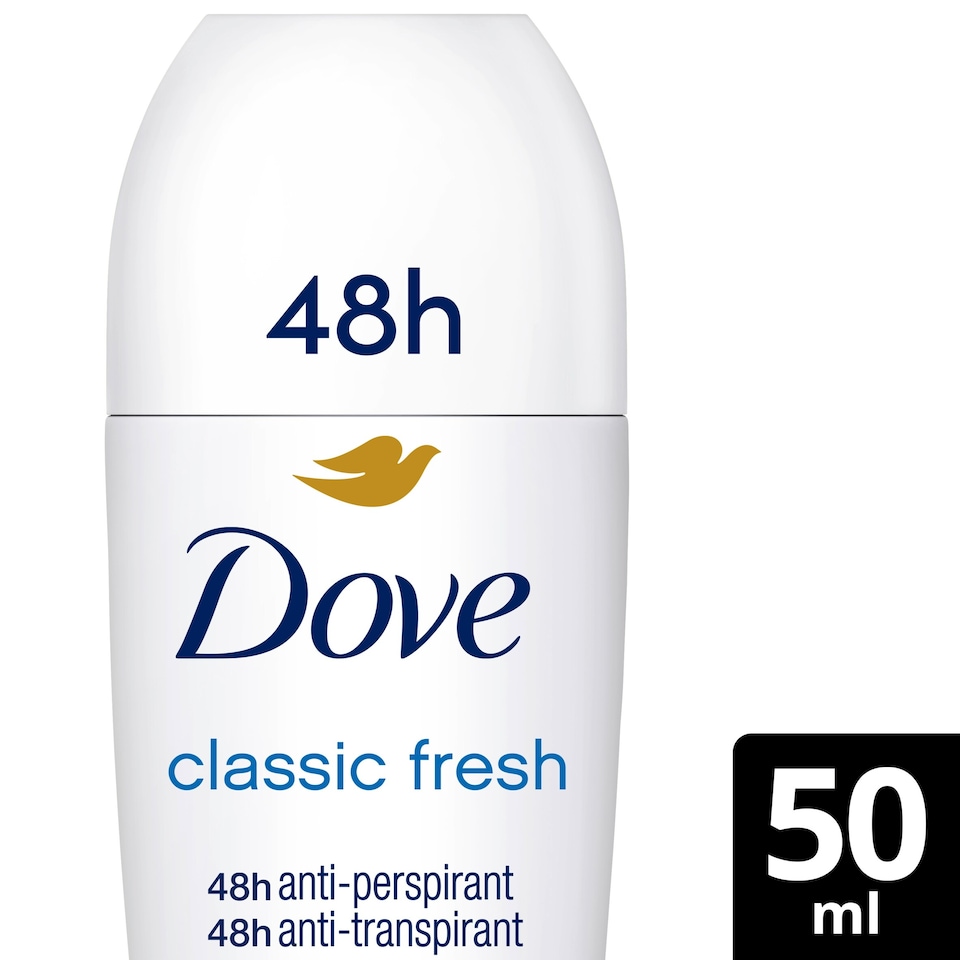 image 1 of Dove 48h Classic Antiperspirant Deodorant Roll On 50ml