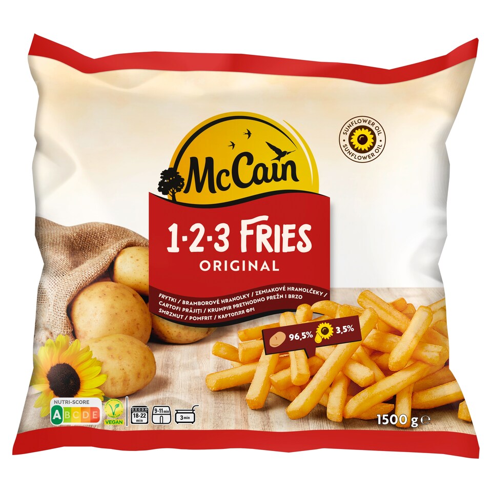 McCain 123 bramborové hranolky 1500g