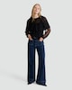 image 2 of The F&F Edit Embroidered Sheer Long Sleeved Blouse in Black